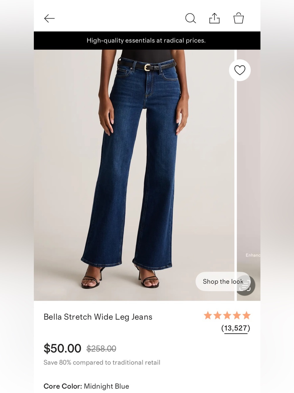 Quince Wide Leg Jeans 25